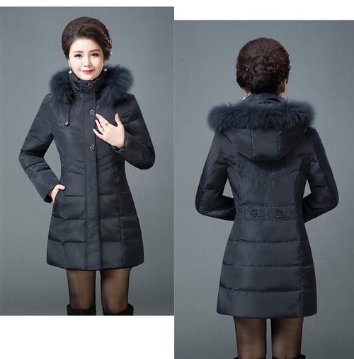 中老年女裝冬裝羽絨服大碼媽媽裝60